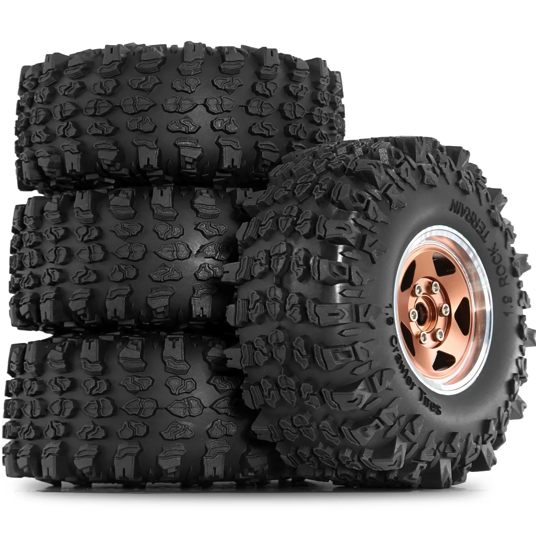 

4 шт., 118 мм, металлические колеса, 1,9 дюйма, Beadlock для 1/10 RC Axial SCX10 Wraith RR10 Capra Traxxas TRX4 YK4082