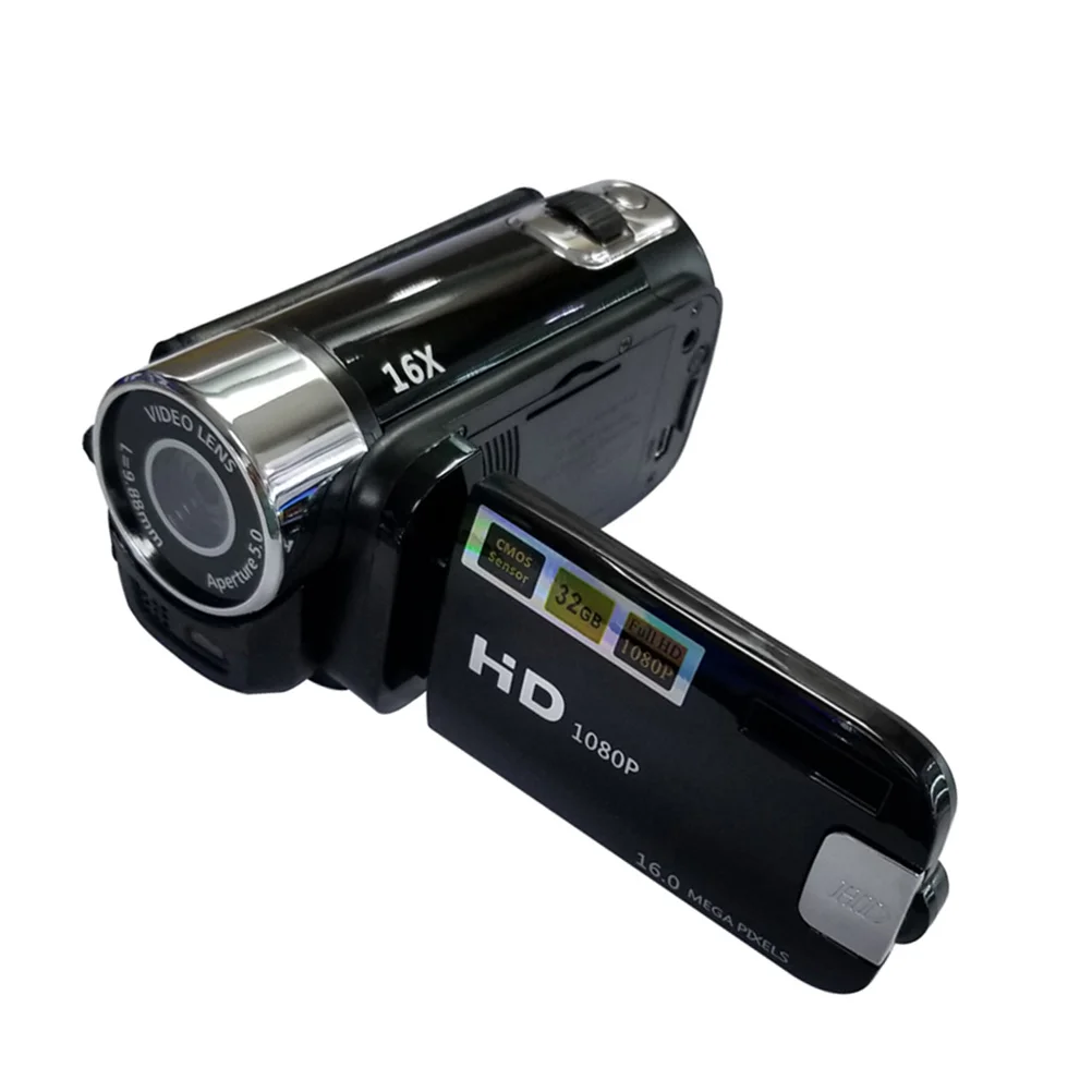 

1080P Hd Portable Camcorder with LED Light Professional Digital Camera for Outdoor Events 16X Digital Zoom Long Distance