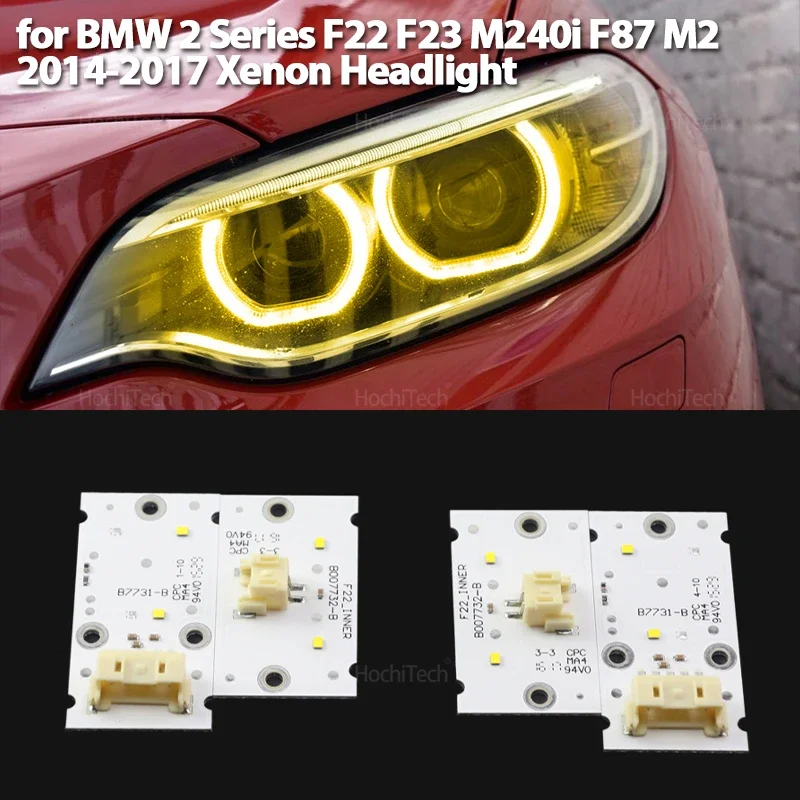 

Для BMW 2 серии F22 F23 M240i F87 M2 Предварительно личность 2014-2017 Желтый светодиод Вставка Диодная плата Ангельские глазки Световая плата Автомобильная фара
