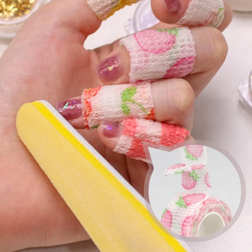 1 stks kwaliteit brede nagel vinger bescherming bandage ademend manicure gereedschap zelfklevende bandage elastische nail art bescherm tape