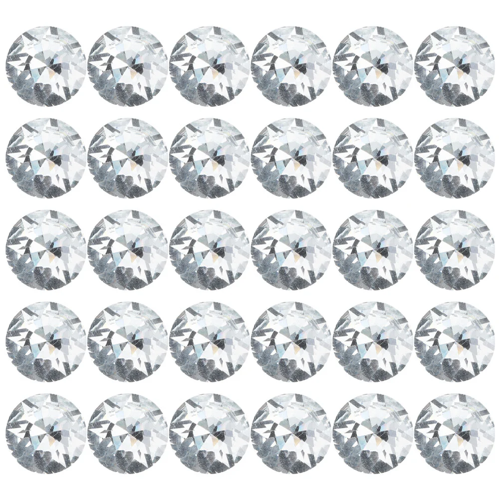 30 Pcs Soft Buckle Upholstery Nails Round Rhinestone Button Supplies Jewel Flower