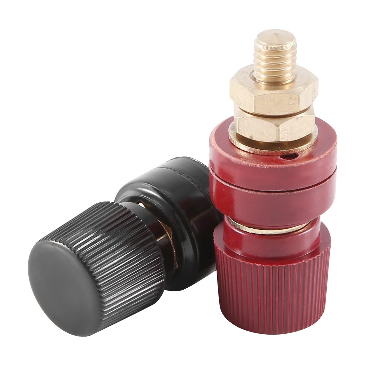 2Pcs Terminal Binding Post, 555 Type Brass Pillar Terminal Block M8 Thread Diameter Binding Post 220V-380V 200A