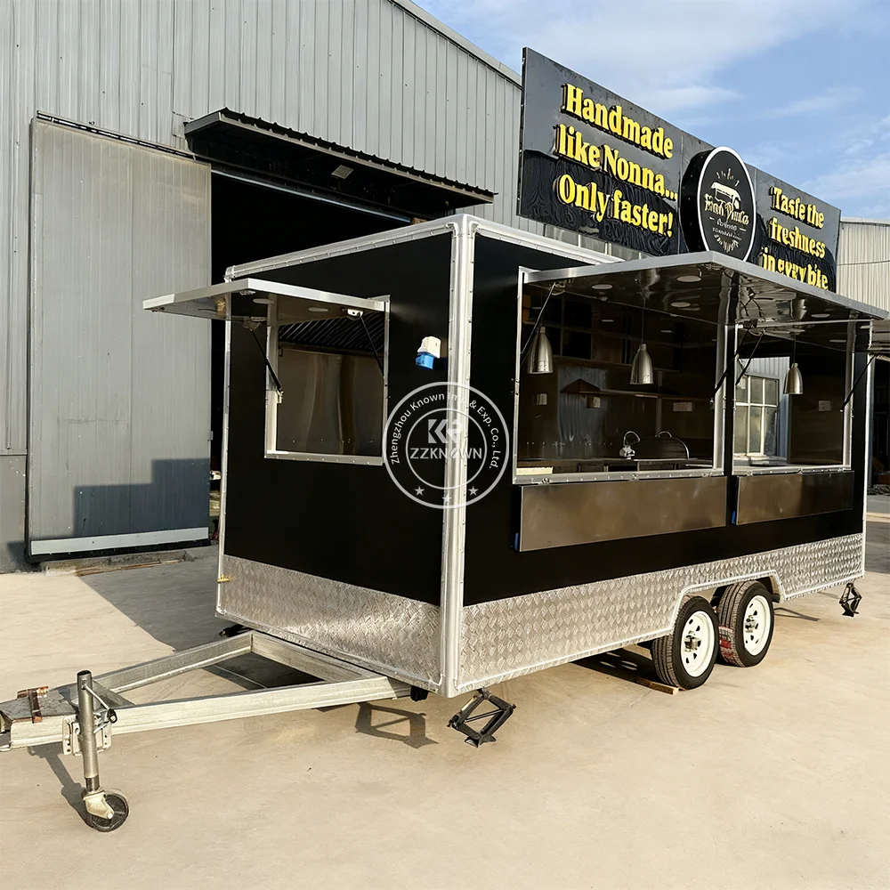 High Quality Mobile Dessert Truck Custom Food Truck Supplies Food Trailer Outdoor BBQ Food Trailer With Full Kitchen