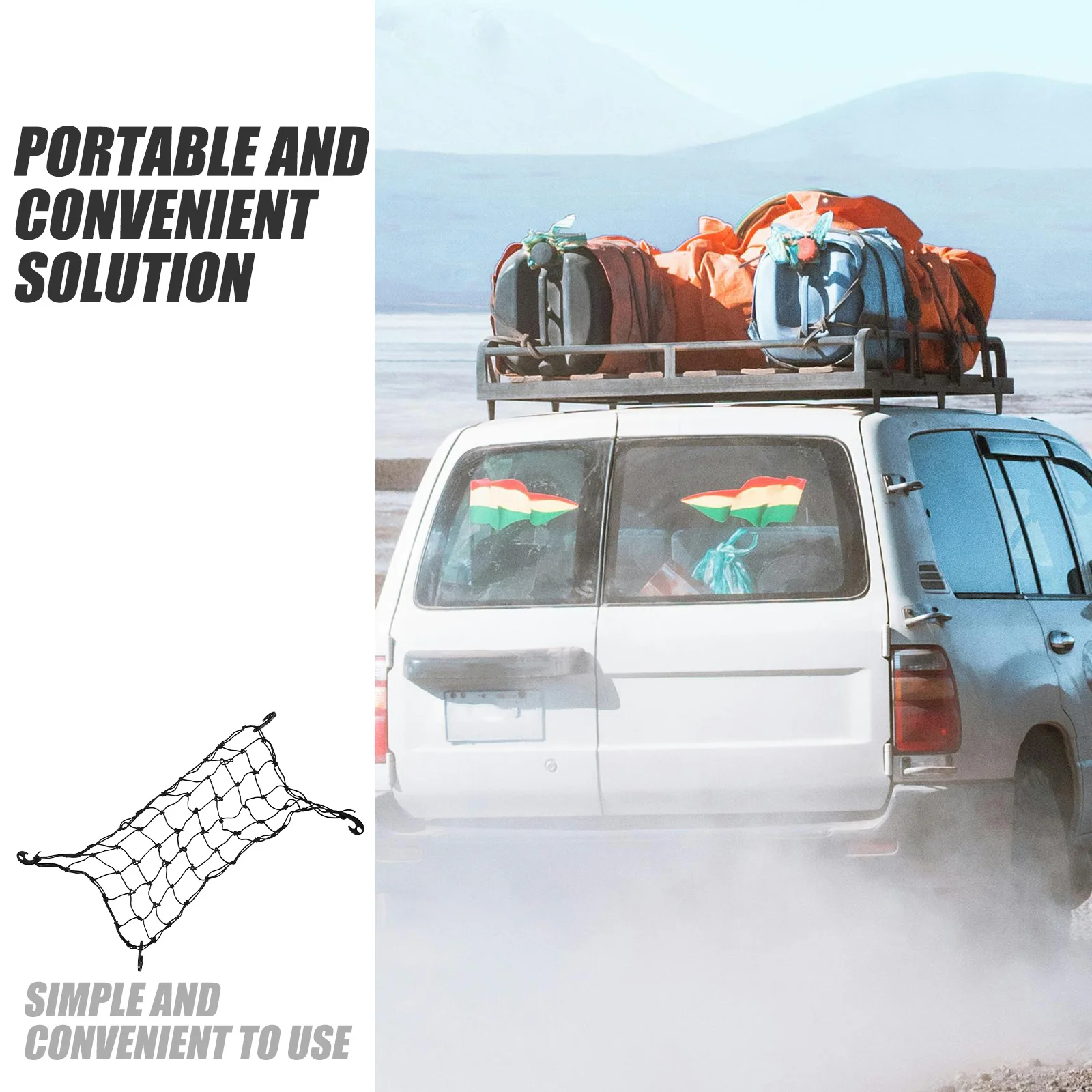 

Roof Luggage Elastic Cargo Net For Suv Pickup Truck Car Roof Accessories Storage Organizer Mesh Net For Car Trunk