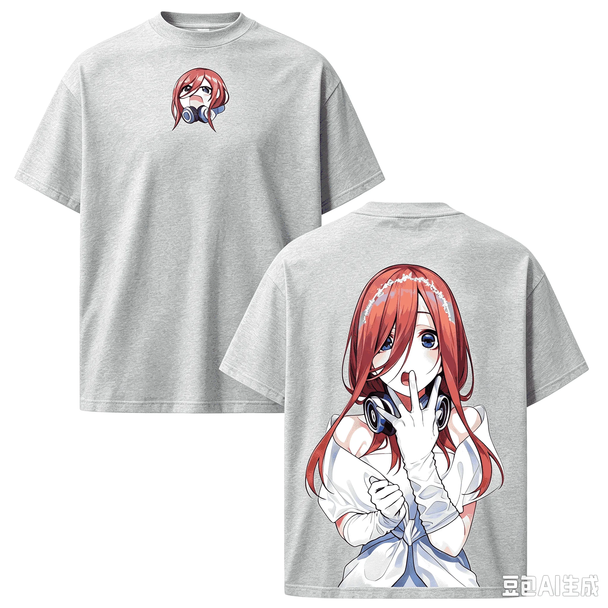 Heißer Verkauf Anime The Quintessential Quintuplets Miku Nakano Print T-Shirt Unisex Rundhals Freizeit T-Shirt Harajuku Rundhals-T-Shirt – Detail 4