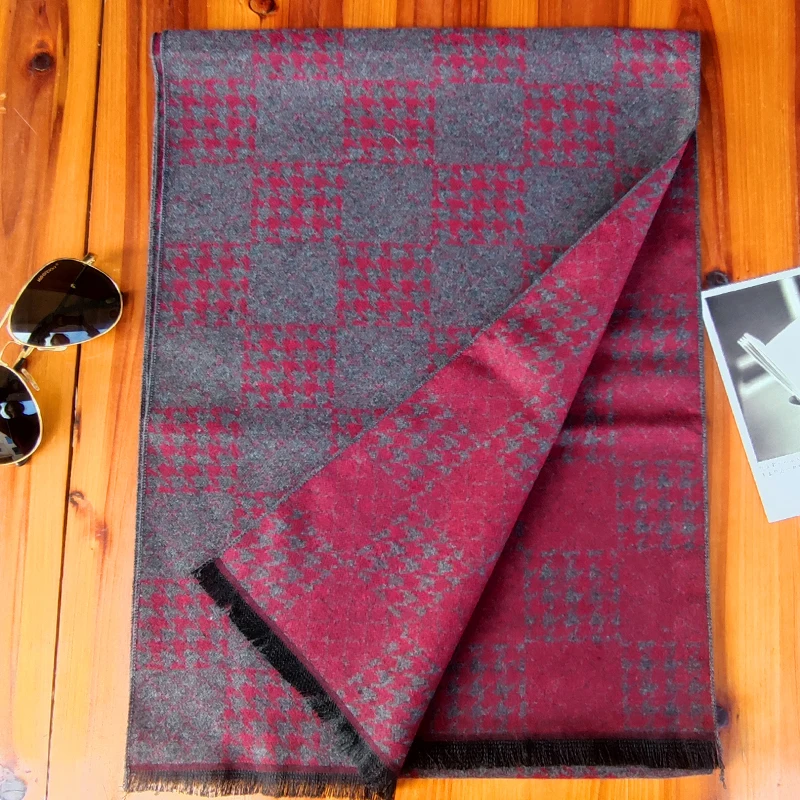 Luxury Cashmere Scarf for Men Soft Warm Winter Pashmina Gentleman\'s Scarves Male Bufandas Hombre Business Long Wraps