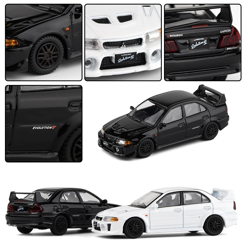 1:64 Mitsubishi Lancer Evolution V EVO 5 Toy Car 1/64 JKM Diecast Metal Super Sport Vehicle Model Miniature Collection Gift