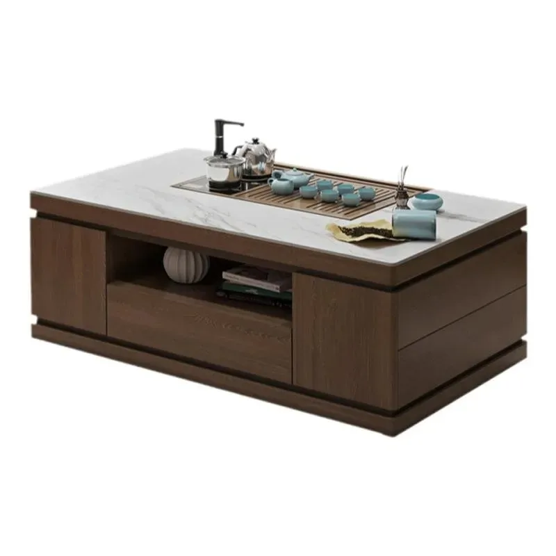 

Modern automatic living room household electric kung fu tea table light luxury smart coffee table new Chinese lift tea table