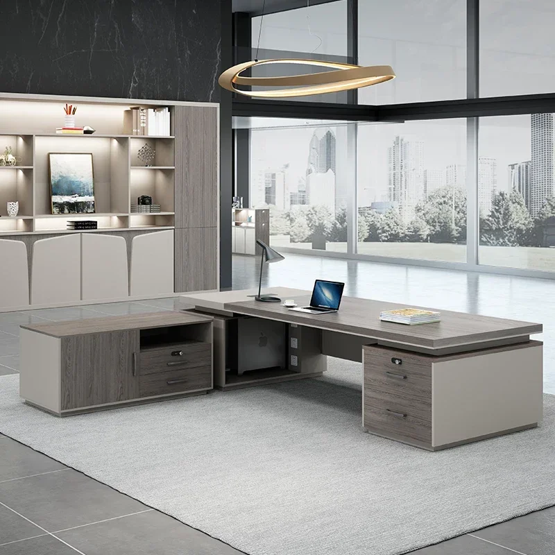 Mobili per ufficio di lusso Set da scrivania per ufficio Ceo Tavolo da lavoro esecutivo Bureau Escritorio De Oficina Schreibtisch Boss Table