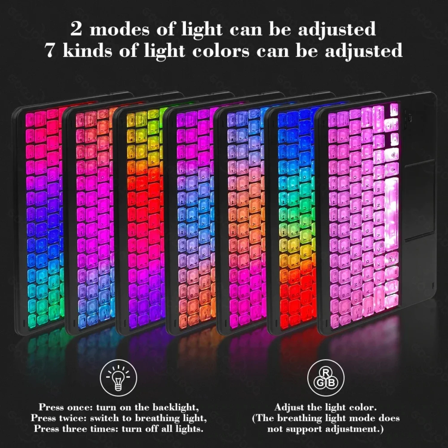 Keyboard Case for  Pad 6/6 Pro 11 Inch Tablet Slim Stand Cover with Magnetically Detachable Wireless Bluetooth Keyboard