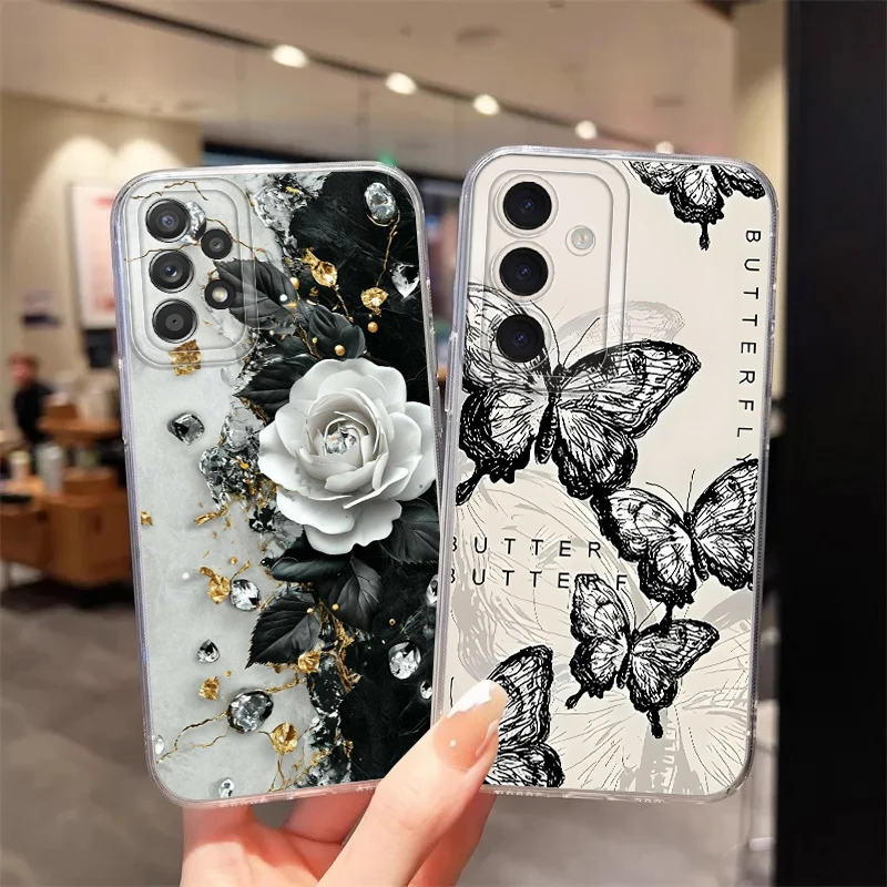 Beautiful Butterfly Art Case for Samsung Galaxy A56 A55 A23 A14 A26 A24 A36 A13 A15 A25 A34 A35 A33 A73 A54 Soft Phone Cover