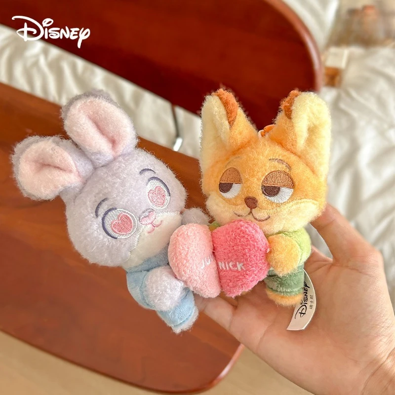 ديزني Zootopia 2 ألعاب من القطيفة Zootopia سلاسل المفاتيح المغناطيسي الجذب جودي نيك أفخم سلسلة مفاتيح حقيبة سحر لطيف هدايا للفتيات #2