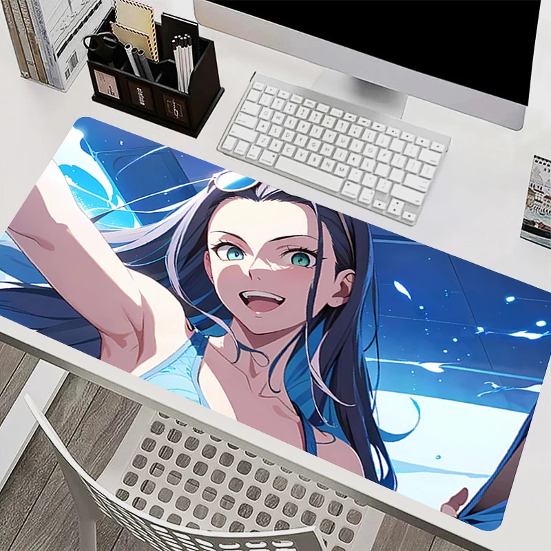 Computer Mouse Pad Large Extended Mousepads Non Slip Gamer Desk Mat O-one P-piece Robin kawaii Anime Mouse Mat Smooth Surface view 6