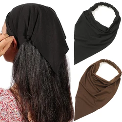 Muslim Triangle Scarf Thin Breathable Headband Turban Headwarps For Women Sweet Hair Accessories Hawaii Retro Headwarp