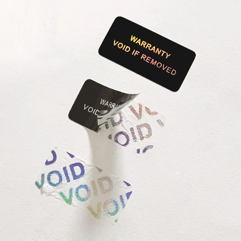 100Pcs Warranty Protection Sticker Security Seal Brittle Paper Tamper Proof Warranty Void Label Stickers Adhesive Label