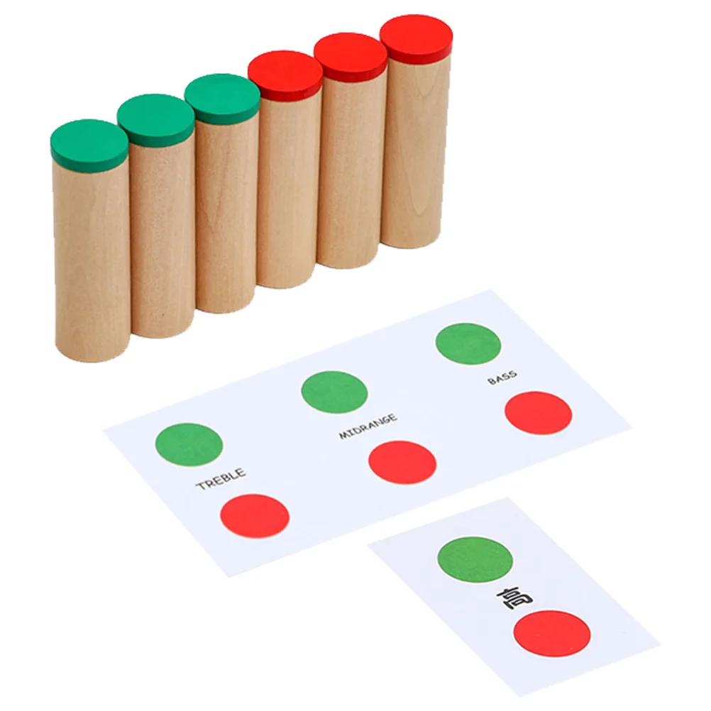 1 Juego de tubo de sonido de madera, juguete educativo para niños, entrenamiento auditivo, desarrollo cognitivo, juego de aprendizaje, Color brillante, seguro