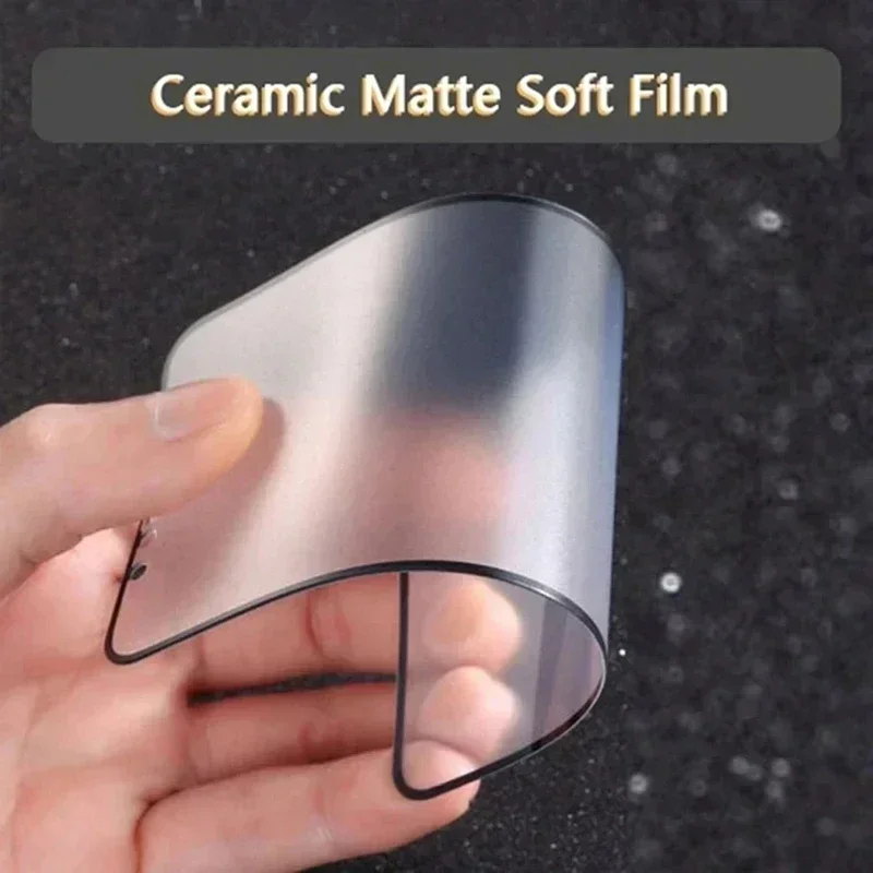 Película de cerámica mate suave para iPhone, Protector de pantalla para IPhone 15, 11, 12, 13, 14 Pro Max, 7 Plus, 13 Mini, XS MAX, X, XR, sin vidrio, 5 unidades