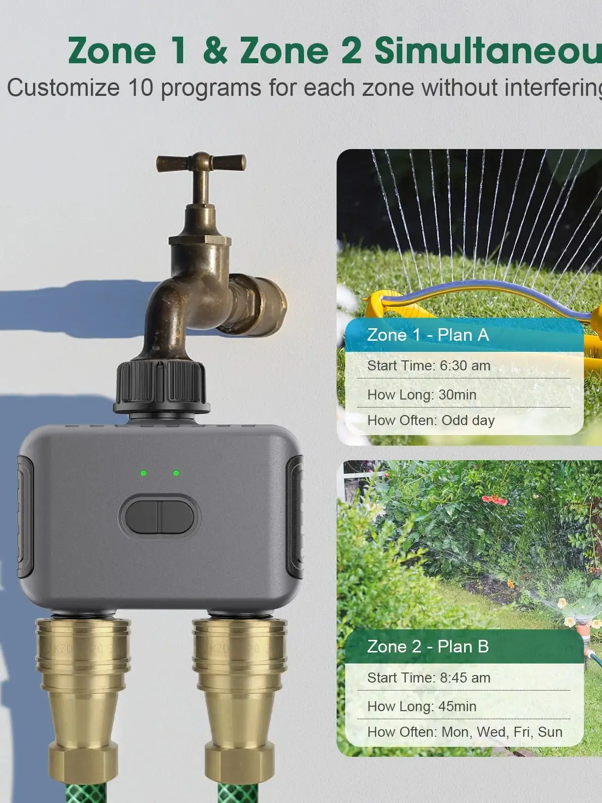 Insoma Zigbee Automatischer Wasser-Timer WLAN Gartenbewässerungssystem Unabhängige Steuerung Sprinkler-Programmierwerkzeuge IPX5