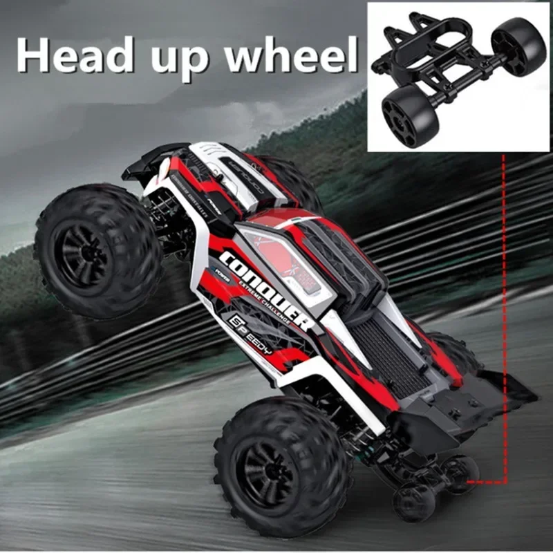 Top 16102 RC Cars 2.4G 390 Moter High Speed Racing With LED 4WD Drift Remote Control Off-Road 4x4 Truck Toys For Adults And Kids