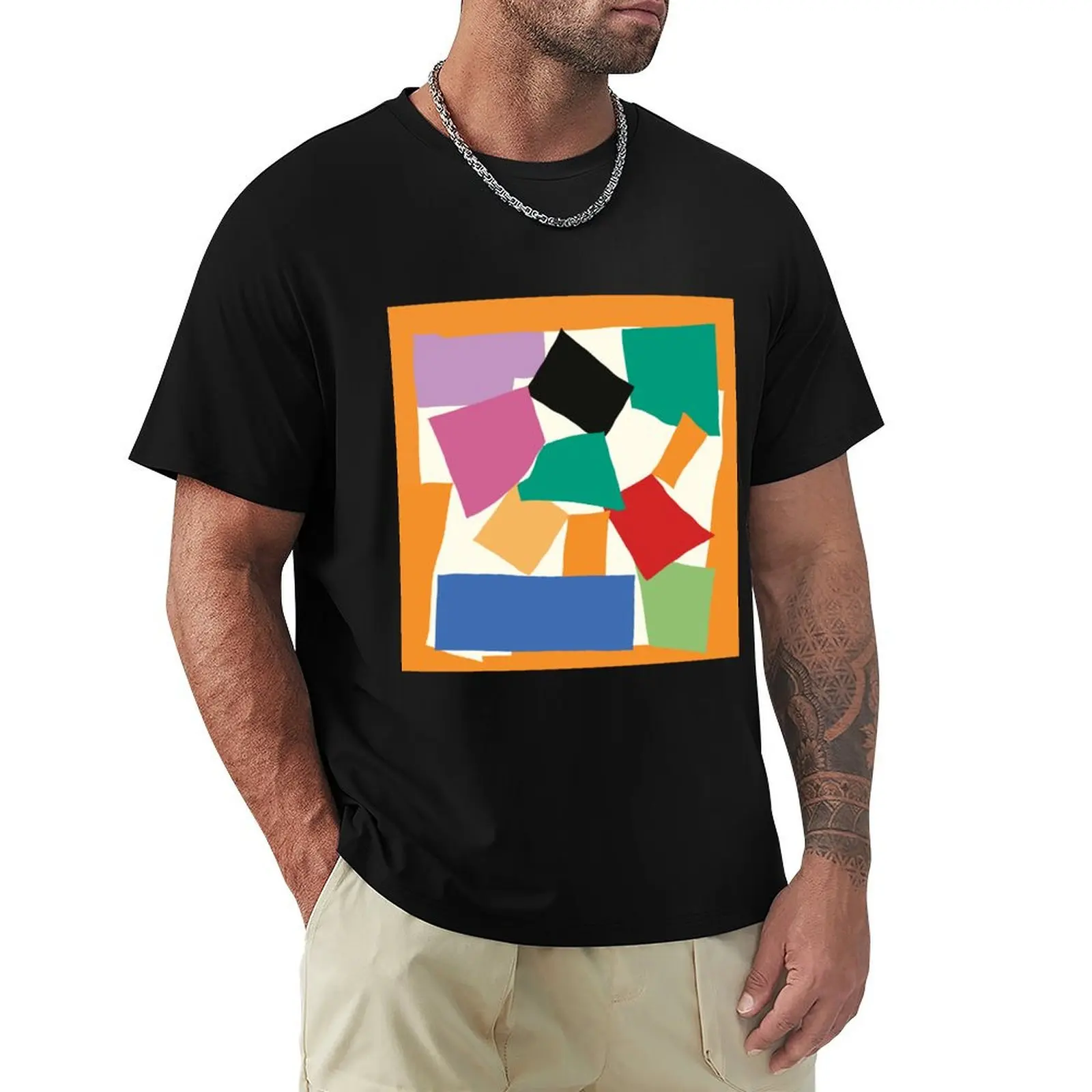 Colorful Collage Matisse Inspired T-Shirt Festival Short Sleeve T-Shirt