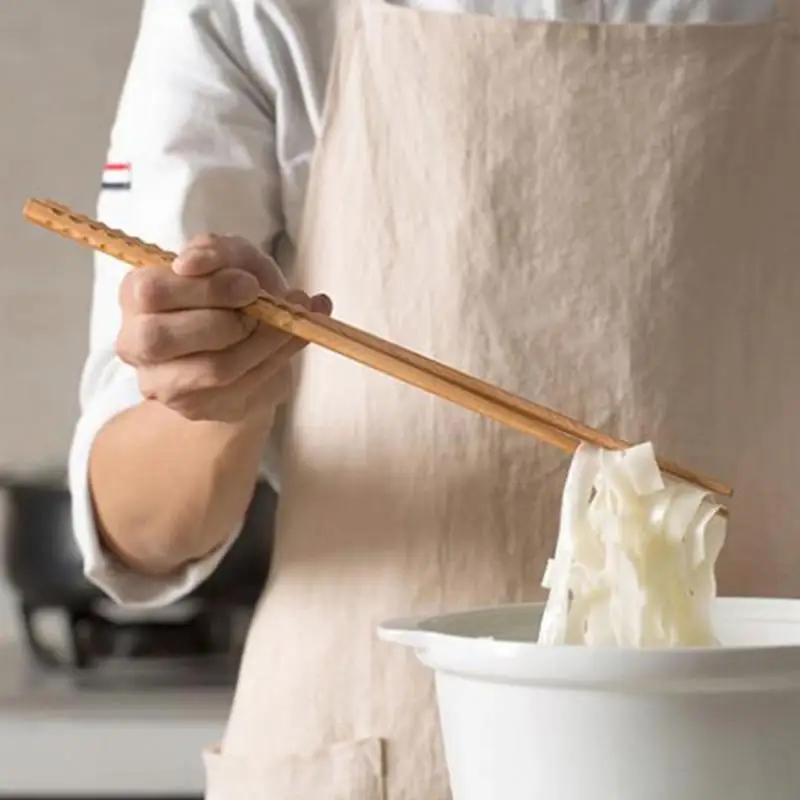 

Long Wooden Chopsticks Noodles Cooking Frying Chopsticks Non-slip Beech Wooden Reusable Extended Polished Kitchen Cooking Tools