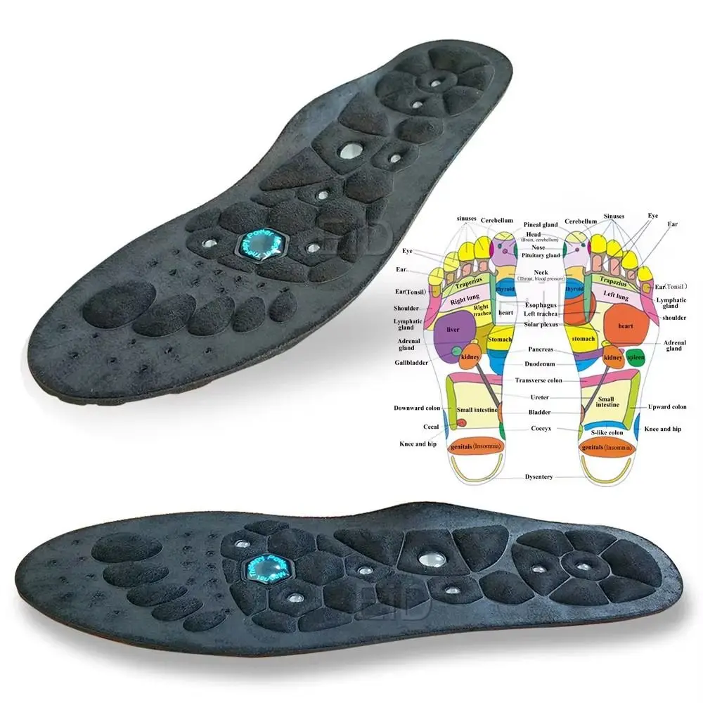 1Pair EVA Orthopedic Insoles Breathable Pain Relief Massage Shoe Insoles Shock Absorbing Blood Circulation