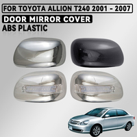 For Toyota Allion T240 2001 - 2007 Car Door Mirror Cover Trim Abs Plastic Silver Carbon Fiber Car Accessories External Decorate