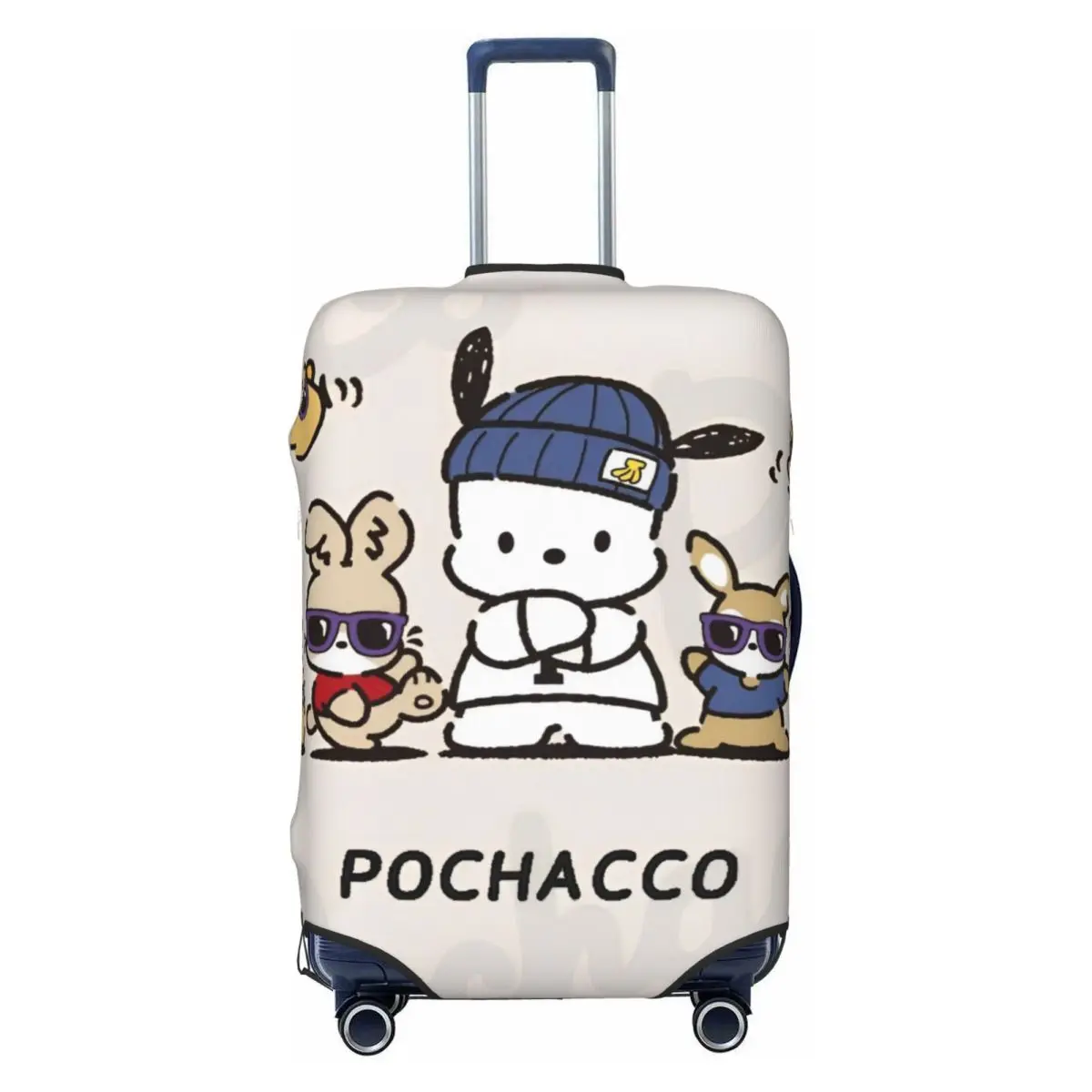 

Custom Pochacco Cute Cartoon Suitcase Cover Washable Kawaii Anime Luggage Protective Covers for 18-32 inch