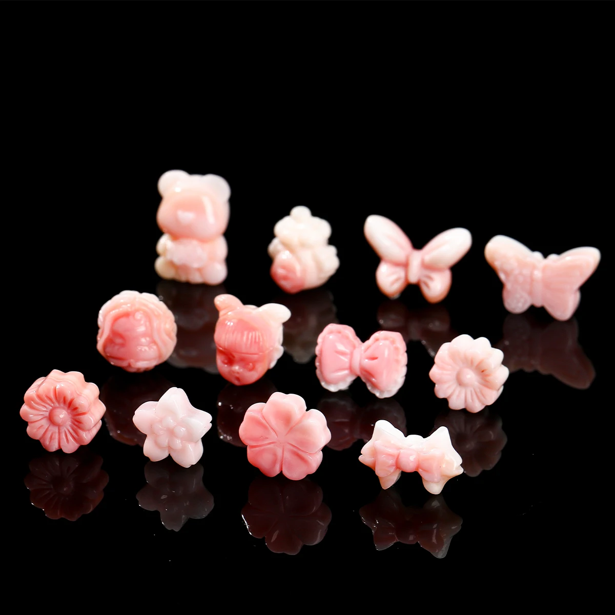 1 Pc Natural Queen Conch Carved Sunflower Butterfly Shape Bead for Jewelry Making DIY Necklace Bracelet Accessory Wholesale