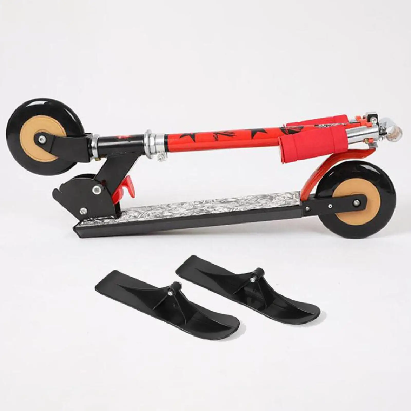 Kids Snow Scooter Sled Conversion Portable Lightweight Snow Sled Ski Scooter