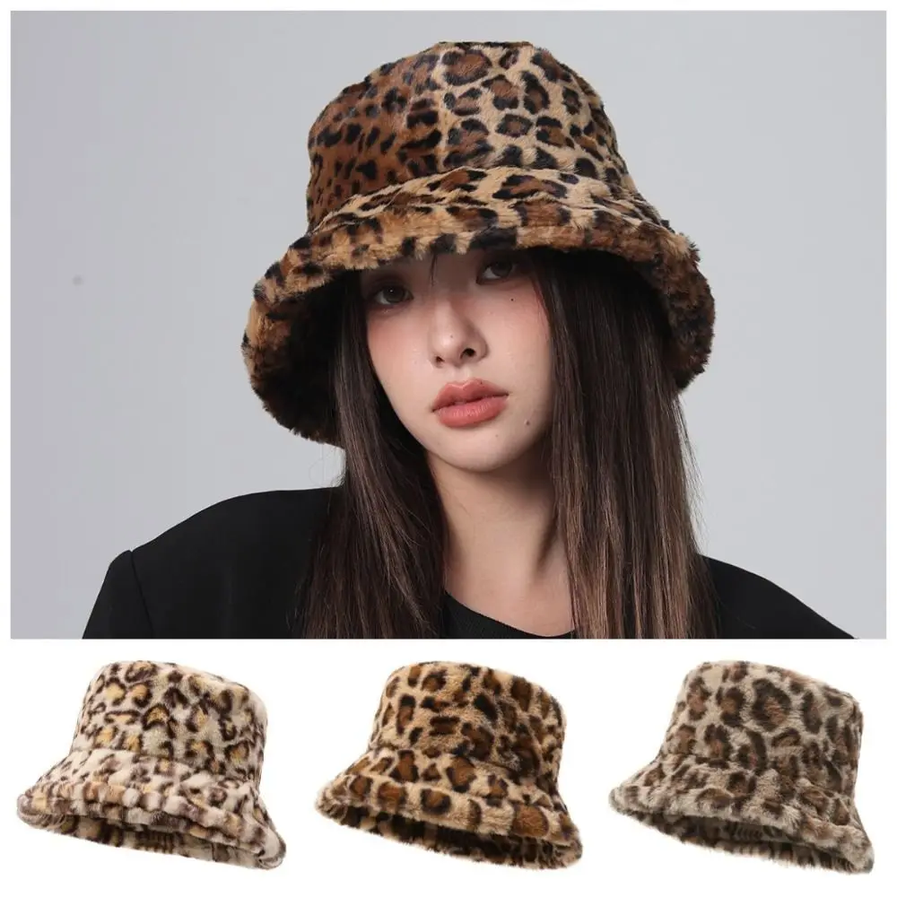 تنوعا الكورية نمط ليوبارد طباعة قبعة بحافة يندبروف رشاقته المرأة قبعة بحافة INS العصرية رقيق صياد قبعات للفتيات