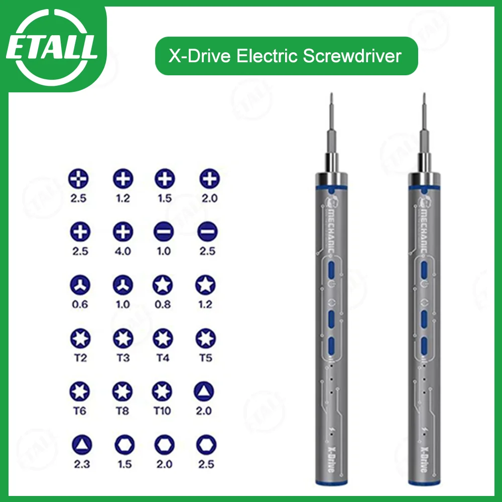 MECHANIC X-DRIVE Multifunctional Electric Manual Integrated Screwdriver Set High Hardness Mobile Phone Disassembly Repair Tool