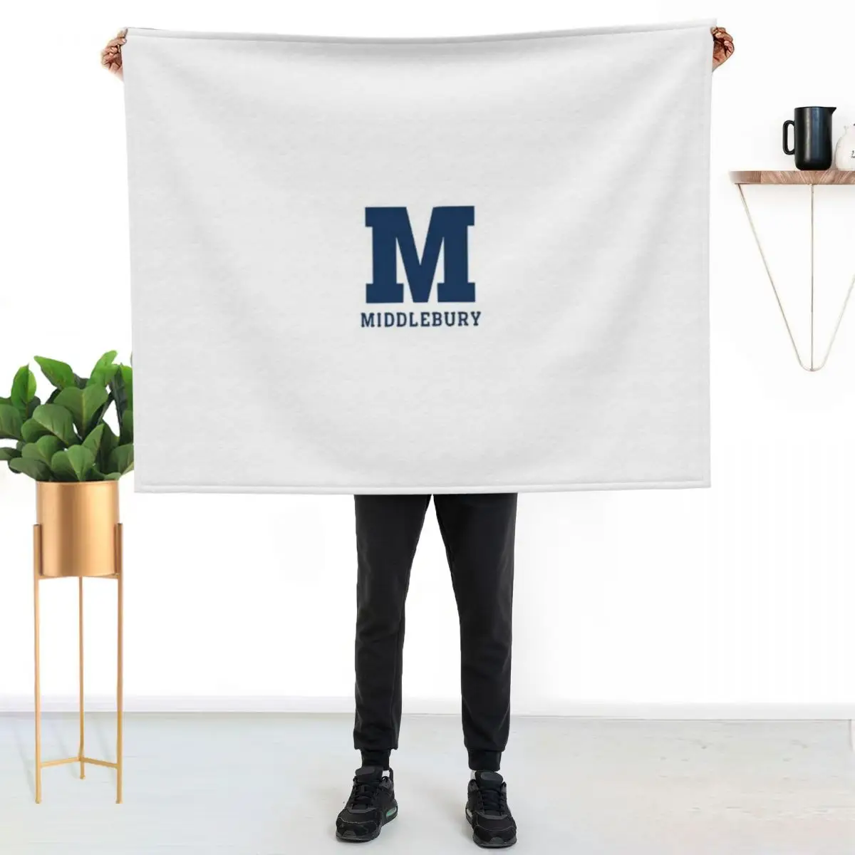 Middlebury College Throw Blanket Sofa Quilt Moving valentine gift ideas Furry Bed covers For Decorative Sofa Blankets