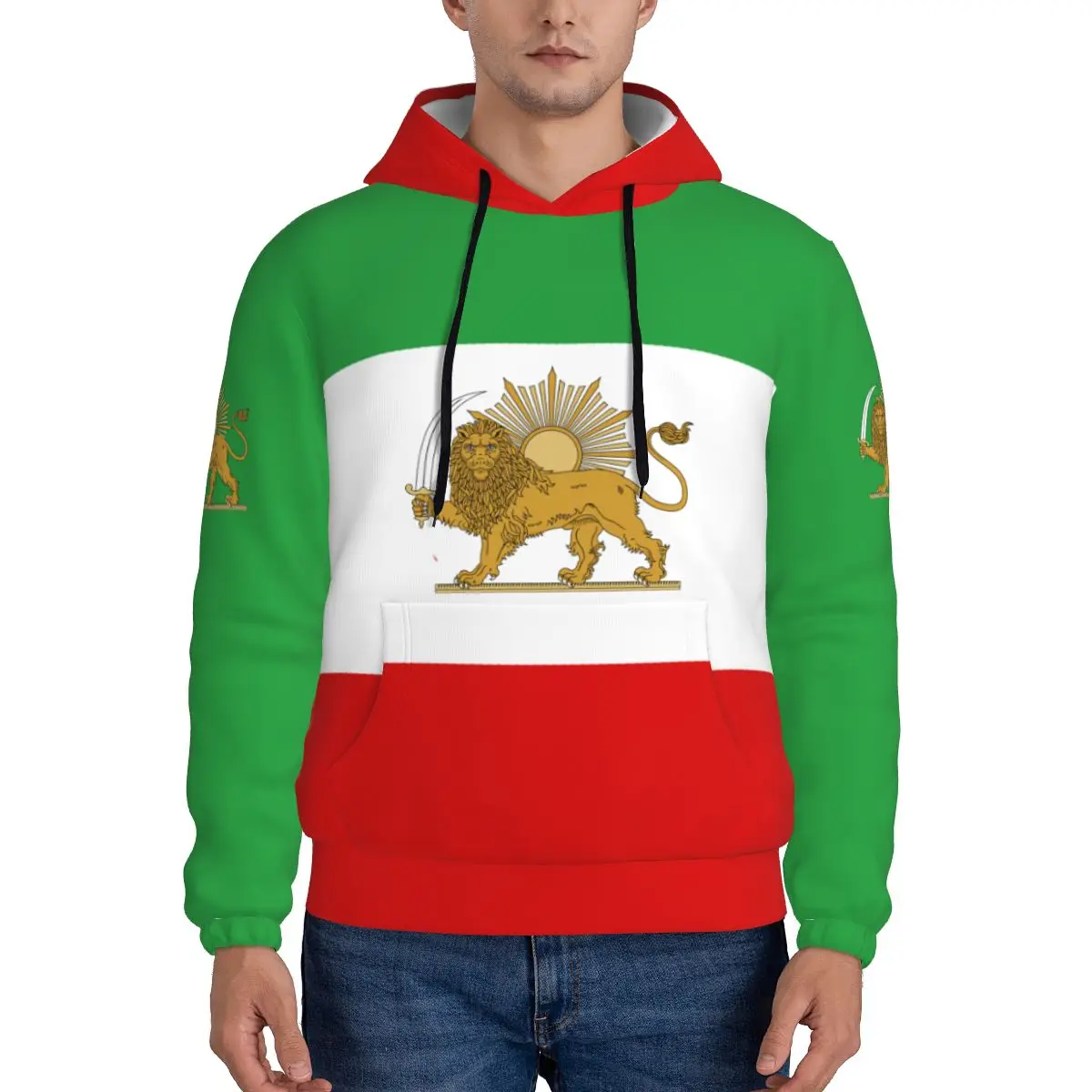 Emblem Of Iran Lion And Sun Flag 3D Country Flag Print Hoodie Men Sweatshirt Women Hip Hop Streetwear Tracksuit Clothing