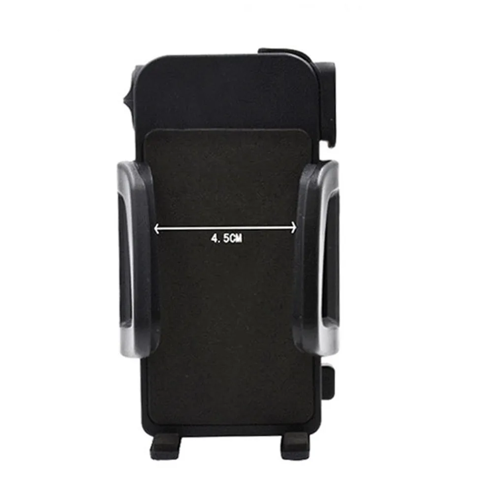 

Universal Motorcycle Phone Holder 360 Degree Rotatable Bike Bracket Black Extendable Clamp Arms Slip Pads Waterproof USB
