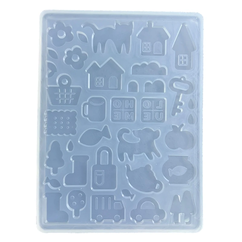 E0BF Mini Bread Biscuit Cake Mold Dog Cats Shaped Silicone Mould Kitchen Molds