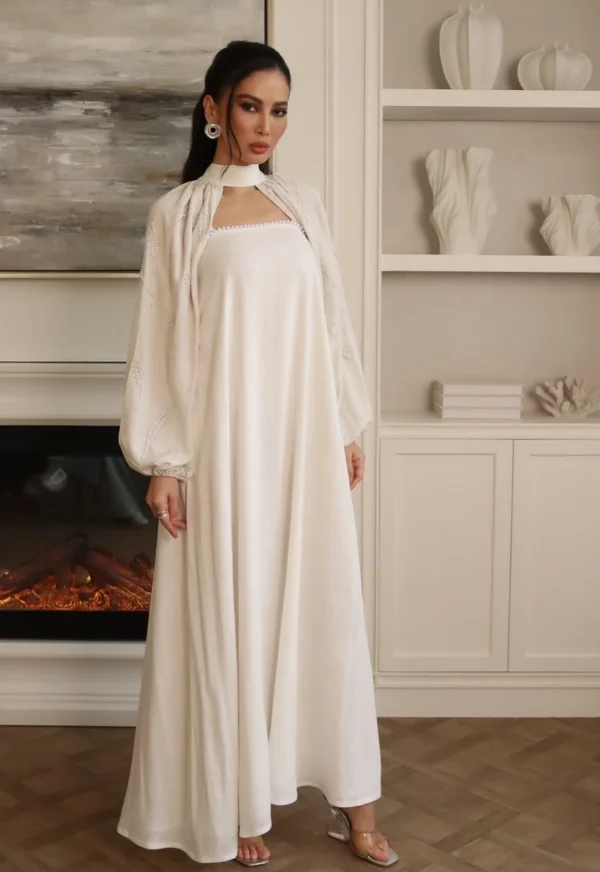 فساتين سهرة مخصصة عالية الجودة بدون حمالات بطول الكاحل مطرز باللون الأبيض للحفلات الراقصة Abiye Uzun Elbise Modelleri Fساتين Sheer