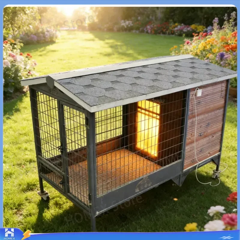 Waterproof Insulated Dog House with Baffle Double Heating System Easy to Clean Outdoor Pet Kennel Custom Logo Winter Warm