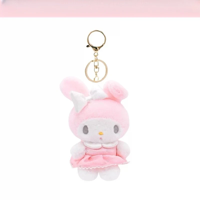 Sanrio mariposa serie MY Melody llavero de felpa falda rosa alas de mariposa dulce bolsa de Piano colgante lindo Melody juguete de peluche regalo