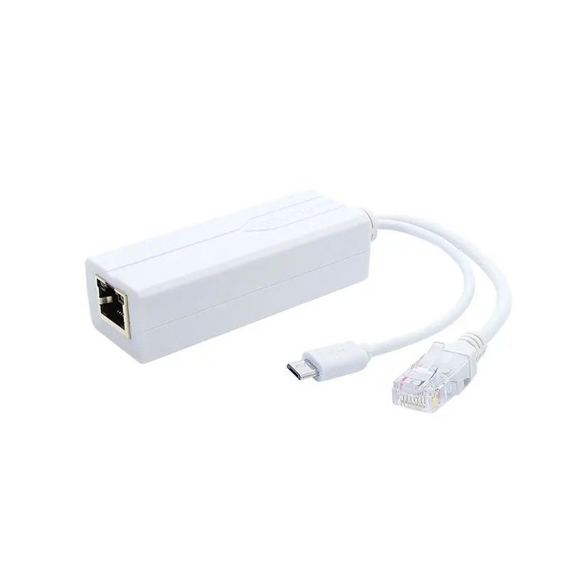 Standaard Poe Splitter 48V Naar 5V 12V 1.2a 2a Micro Usb Tpye-C 100M/1000M Poe Camera Injector Voeding