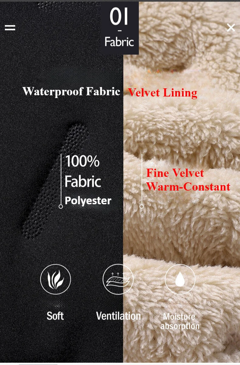 Winter Sweatwear Männer Verdicken Fleece Futter Sweatpant Thermische Hosen Casual Hosen Wasserdicht Winddicht Warme Samt Hosen – Detail 14