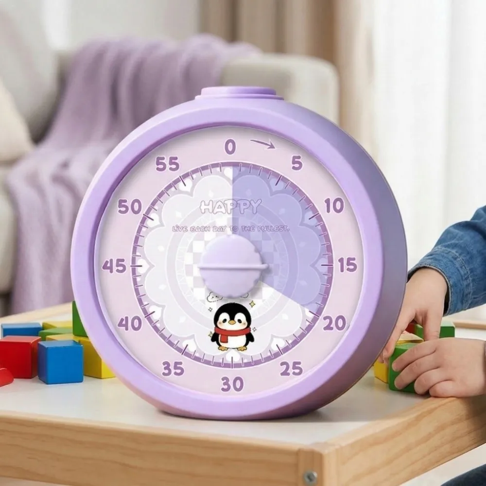 Portable Visual Timer Multifunctional 60-Minutes Timer Countdown Alarm Clock Visualization Function Silent Operation