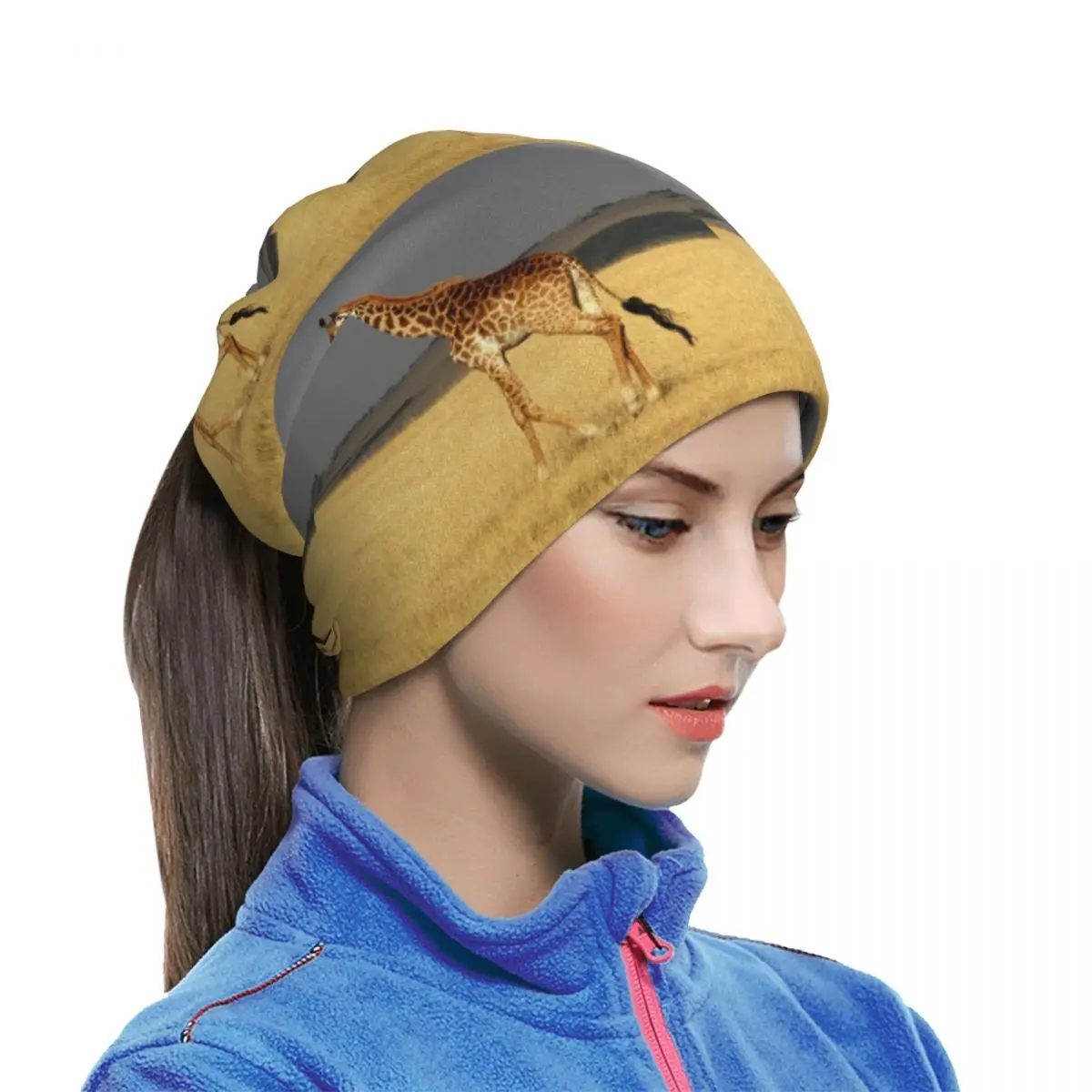 Giraffe Full Body Africa African Animals Multifunctional Elastic Neck Gaiter Wind Proof Face Cover Bandana Unisex for Motorcycle