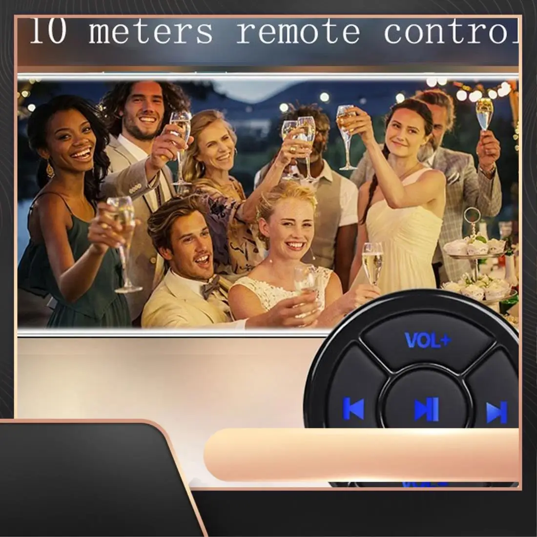 

Wireless Bluetooth Media Button Remote Controller Car Motorcycle Bike Steering Wheel Music Play Remote For Phone Tablet