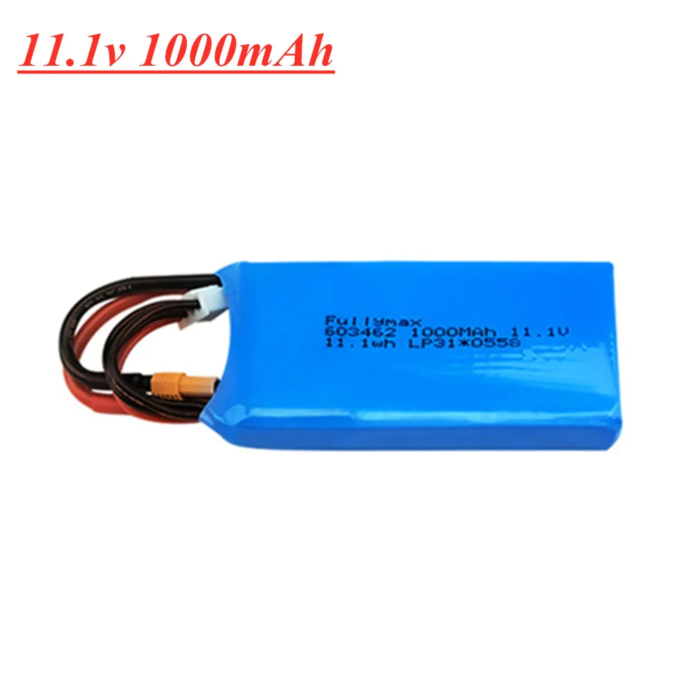 11.1V Battery For XK X450 FPV RC Drone Spare Parts 3s 11.1v 1000mAh 1300mah 20c lipo Rechargeable Battery For Wltoys XK X450