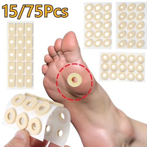 15/75 Uds. Ampollas antidesgaste para pies, zapatos, almohadilla para el talón, parche, cojines para callos, eliminación de espuma, protectores de juanetes de maíz para pies, herramientas para el cuidado de los pies