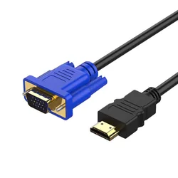 1.8 M z wejściem HDMI kabel do VGA 1080P HD z Adapter Audio kabel HDMI-kompatybilny z kabel VGA