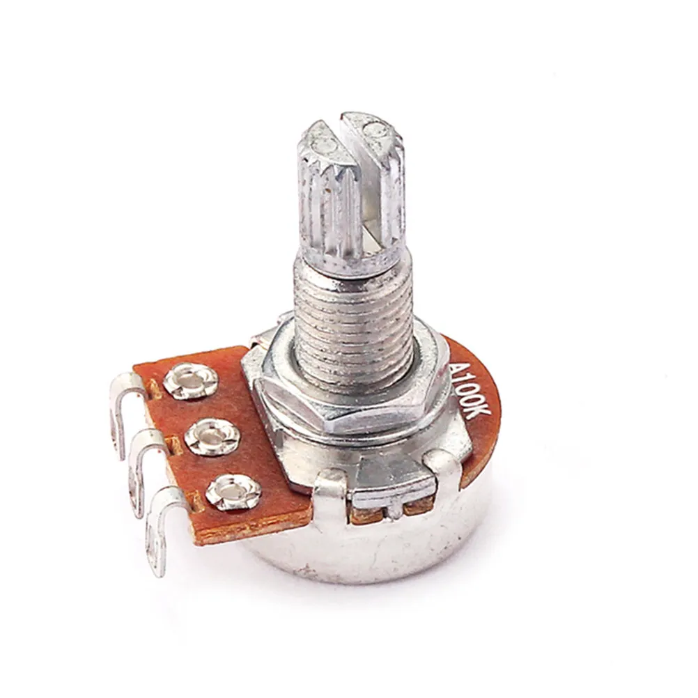 A100k Guitar Potentiometer Split Shaft Coarse Knurling Audio Log Pot Volume Control Upgrade Pot Guitar Amp Audio Potentiometer