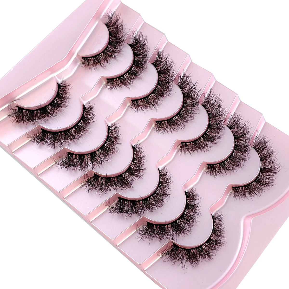 7Pairs Fluffy False Lashes Natural Thick Long Lasting Dramatic 3D Faux Mink Eyelashes Volume Wholesale Full Strip Lashes Makeup