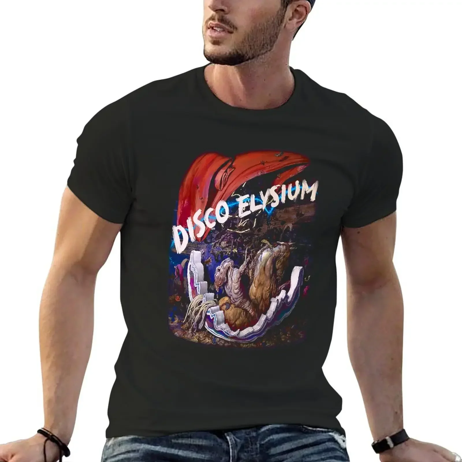 

Gift For Men Disco Gameplay Elysium Awesome For Movie Fan T-Shirt plus sizes heavyweights anime figures men clothings